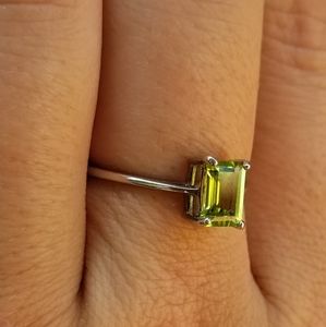 NEW Peridot stone, Sterling Silver